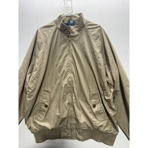 Vintage 1980s Par Four Sportswear Jacket Size XXL Tall (48-50) Beige Plaid Lined